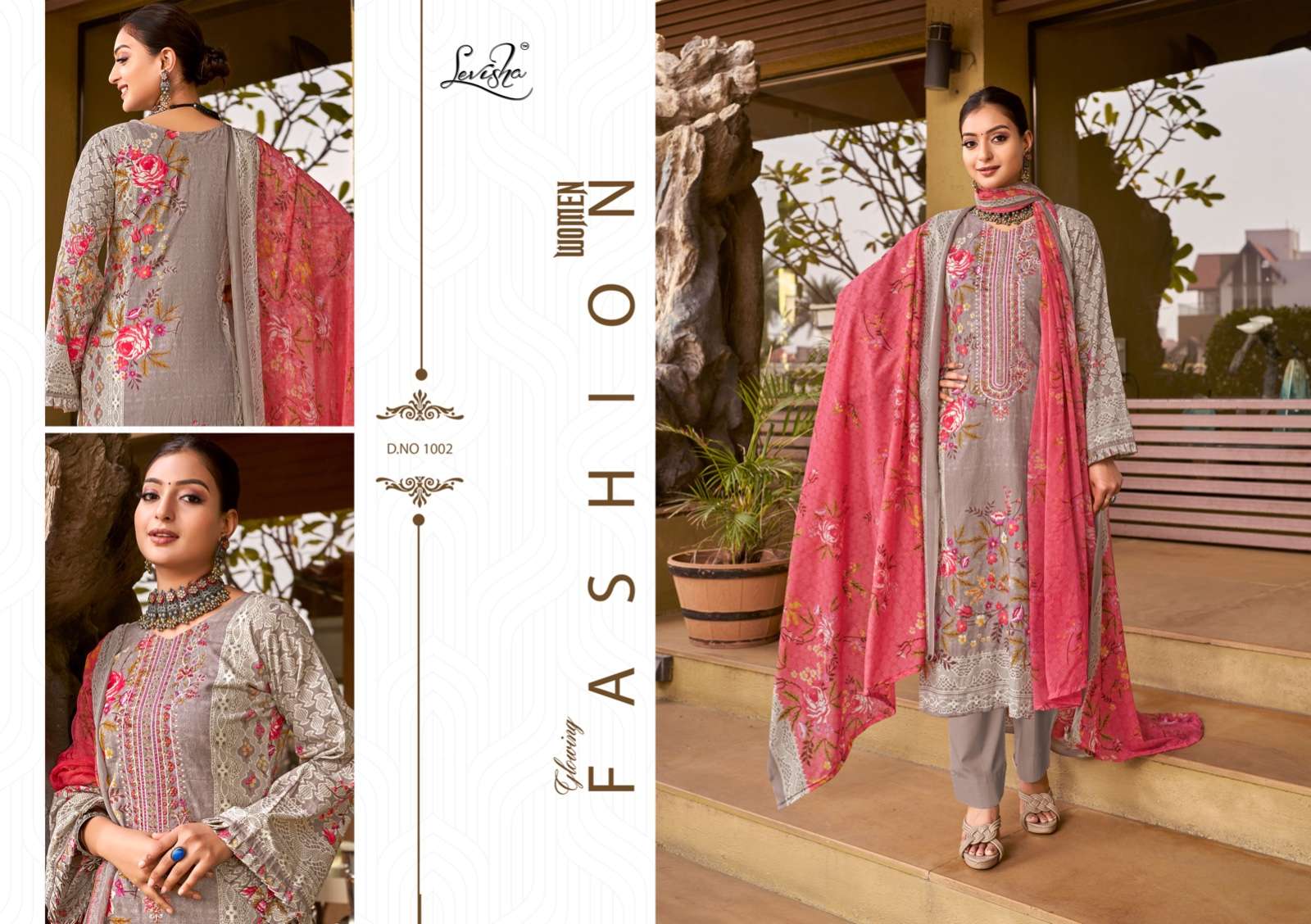 Incia Chiffon Collection-02-RUBY WOO-100% Original Dress Material Paki –  fashionnaari