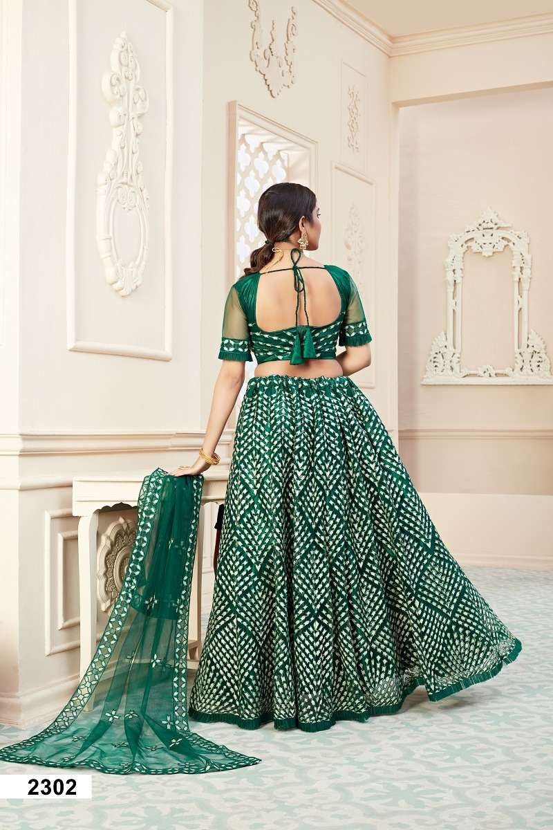 LIHAAZ VOL – 01 GREEN WEDDING LEHENGA CHOLI Wholesale catalog