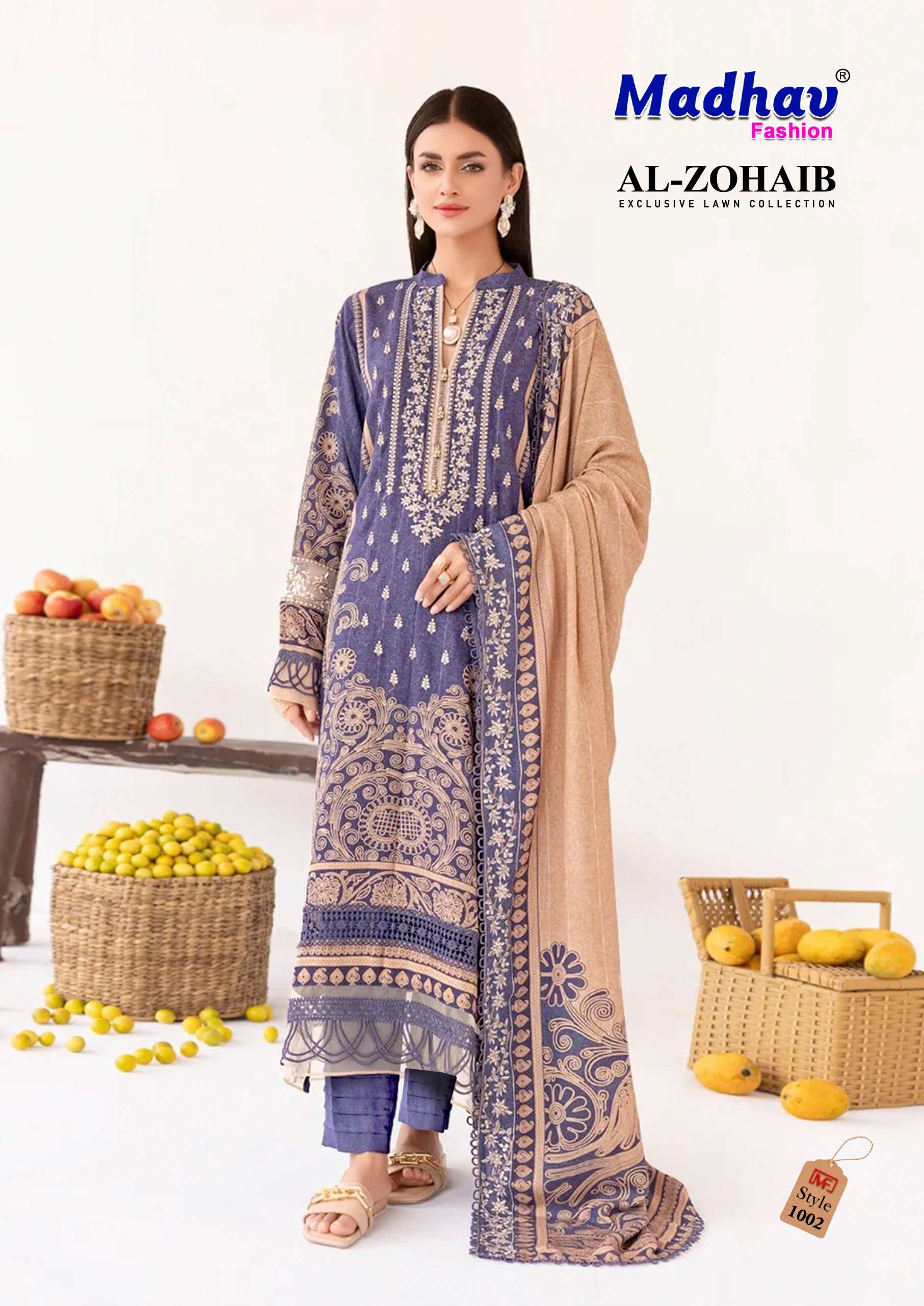 Madhav Al Zohaib Vol 1 Lawn Cotton Dress Material Wholesale catalog