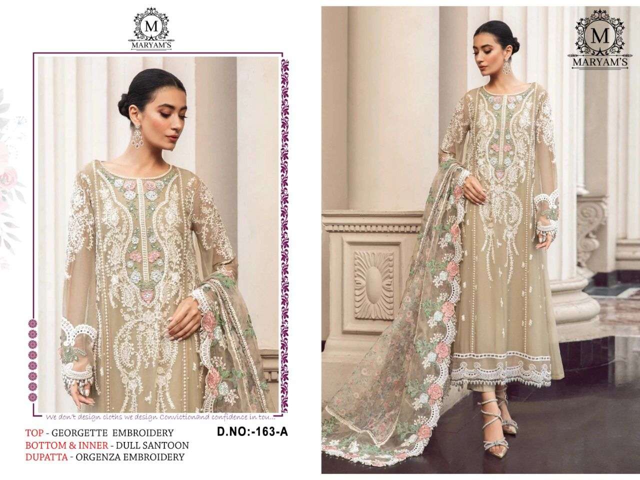 Maryams 163 Exclusive Embroidery Salwar Kameez Wholesale catalog