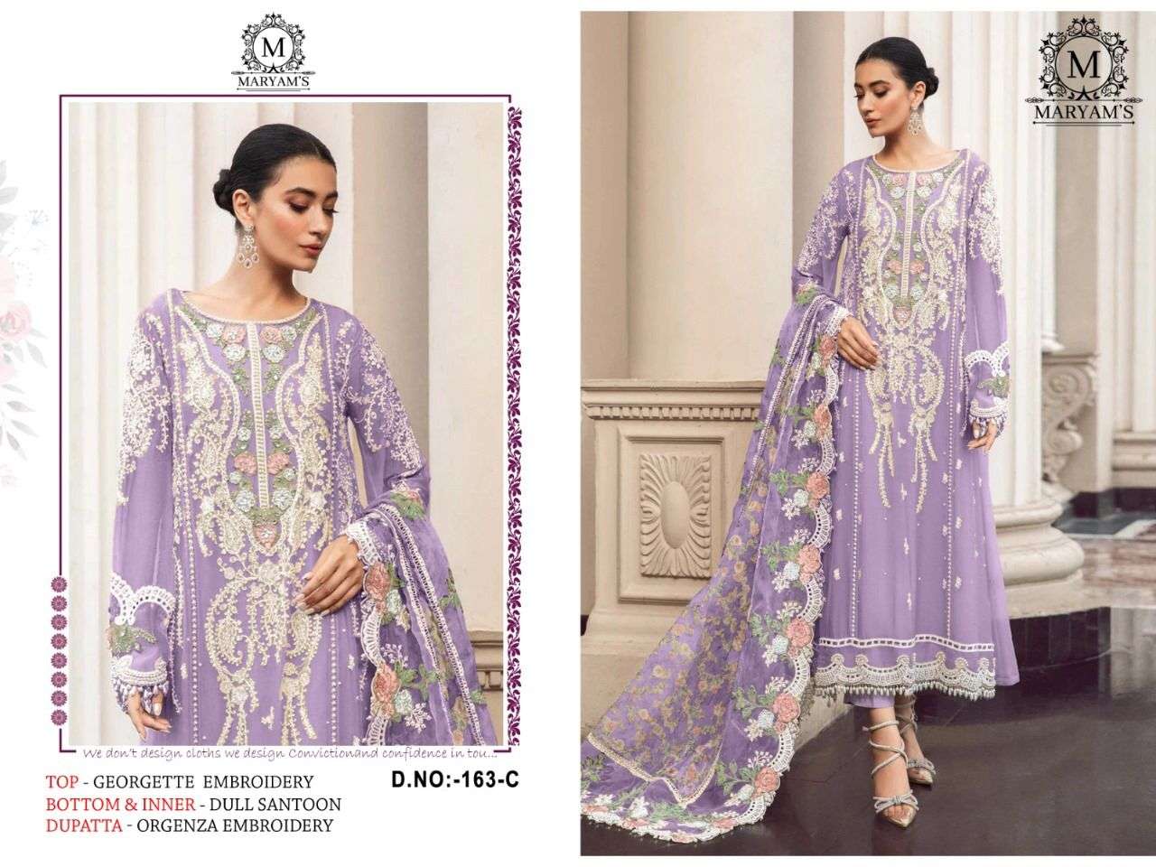 Maryams 163 Exclusive Embroidery Salwar Kameez Wholesale catalog