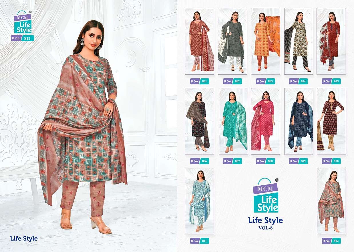 MCM Lifestyle Vol-8 – Dress Material - Wholesale Catalog