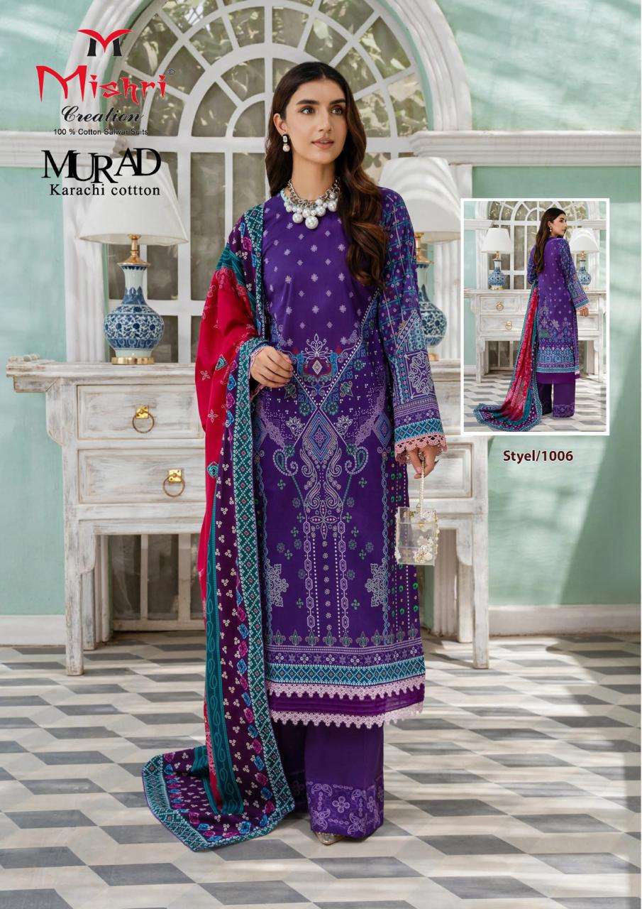 Mishri Murad Vol 1 Cotton Printed Karachi Dress Material Wholesale catalog