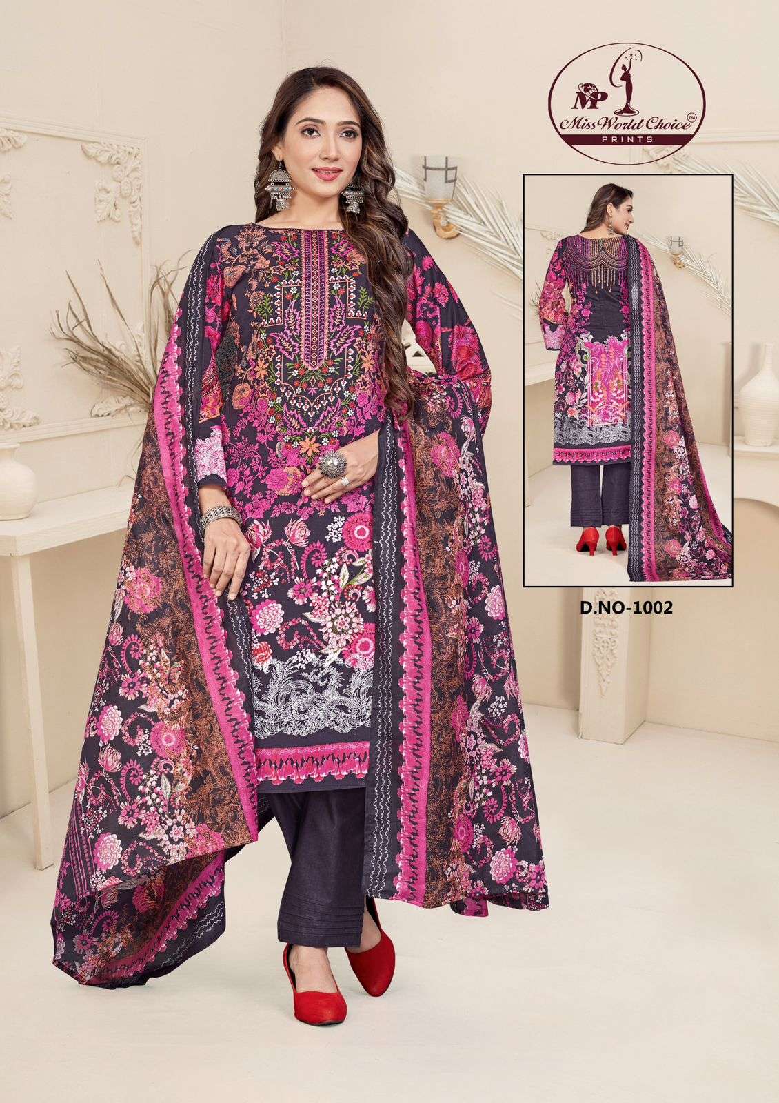 Miss World Choice Mahenoor Heavy Dress Material Wholesale catalog