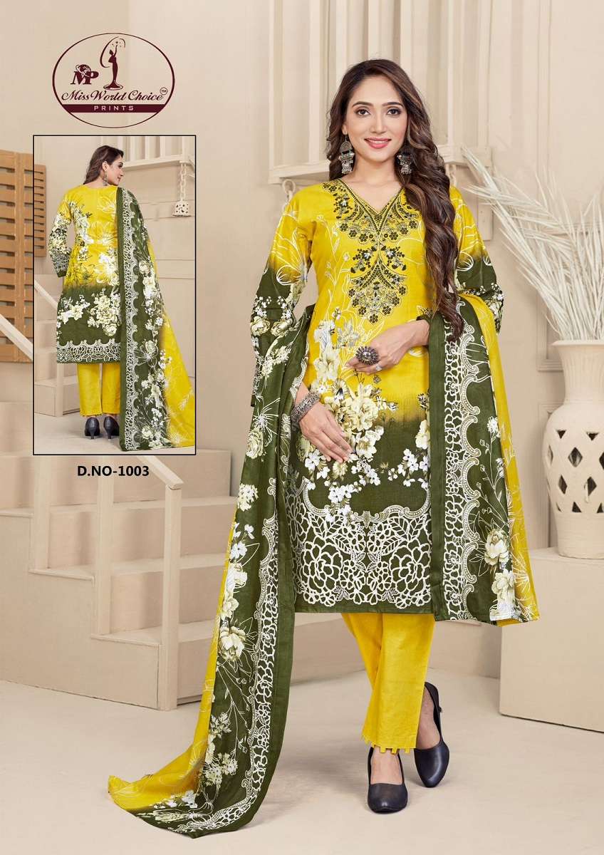 	Miss World Mahenoor Vol-1 – Dress Material -Wholesale Catalog