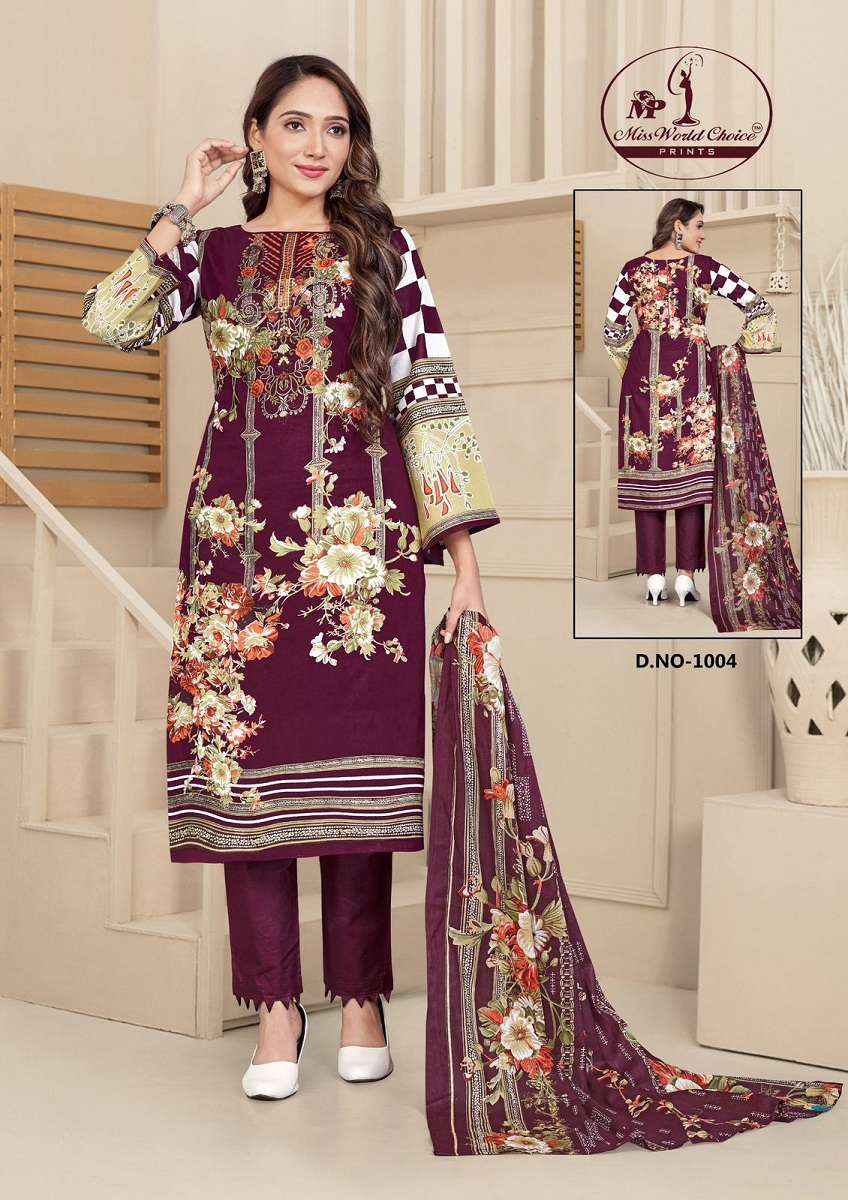 	Miss World Mahenoor Vol-1 – Dress Material -Wholesale Catalog