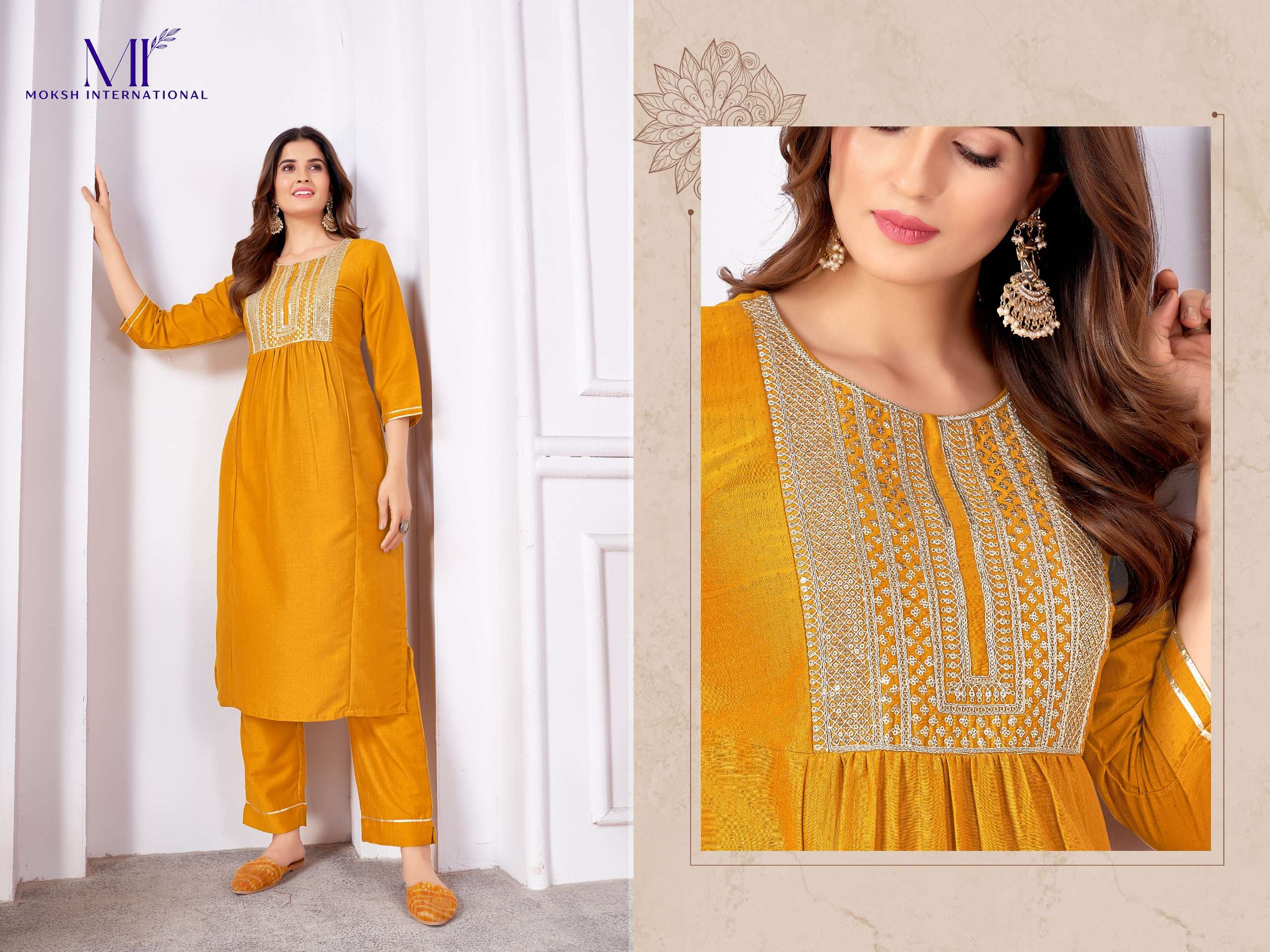 MOKSH INTERNATIONAL Rangoli Vol-1 Kurti Wholesale catalog