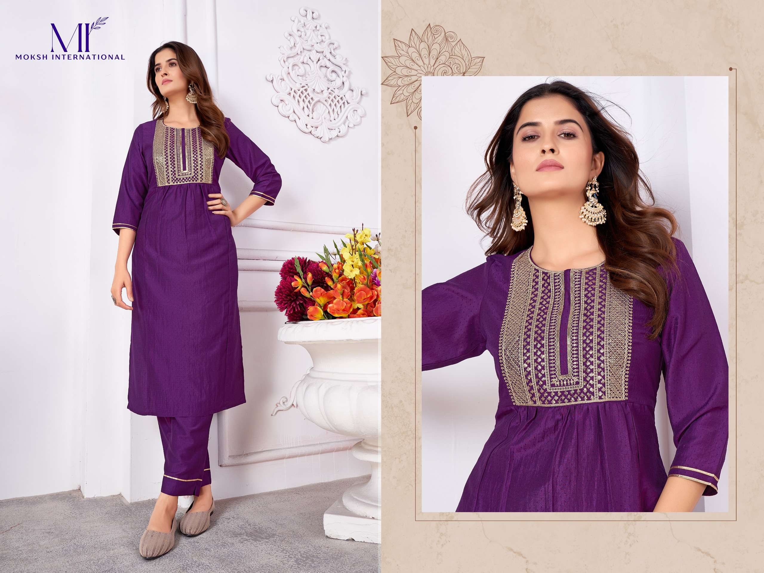 MOKSH INTERNATIONAL Rangoli Vol-1 Kurti Wholesale catalog