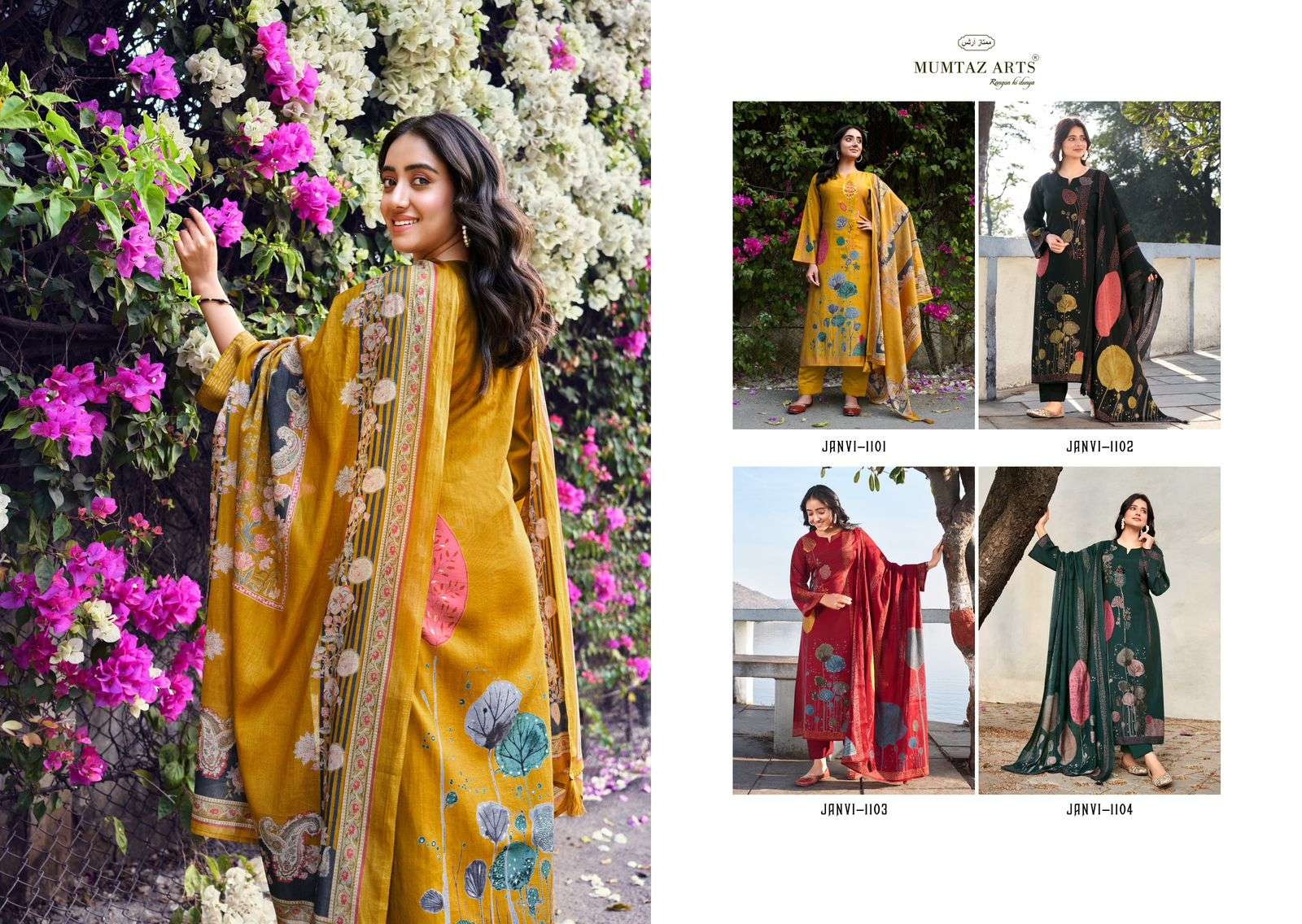 Mumtaz Janvi Viscose Muslin Dress Material Wholesale catalog