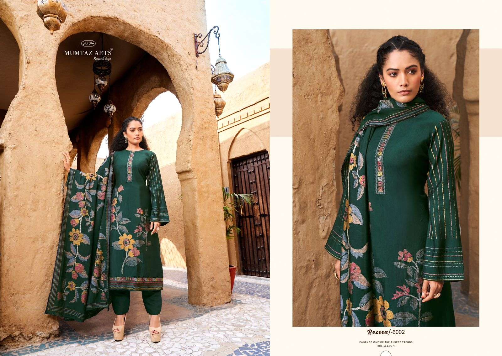 Mumtaz Rozeen Viscose Designer Slawar Kameez Wholesale catalog