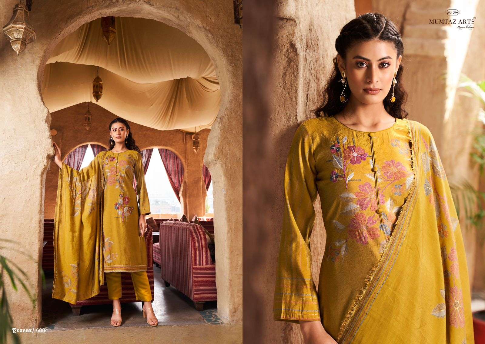 Mumtaz Rozeen Viscose Designer Slawar Kameez Wholesale catalog