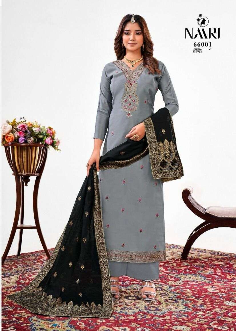 Naari Gatha Roman Silk Designer Salwar Kameez Wholesale catalog