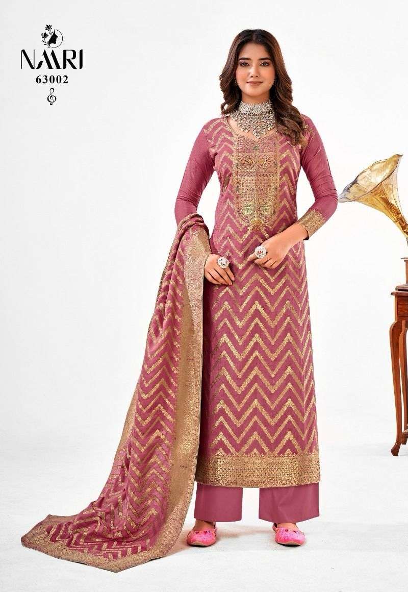 Naari Pastel Maslin Jacquard Salwar Kameez Wholesale catalog