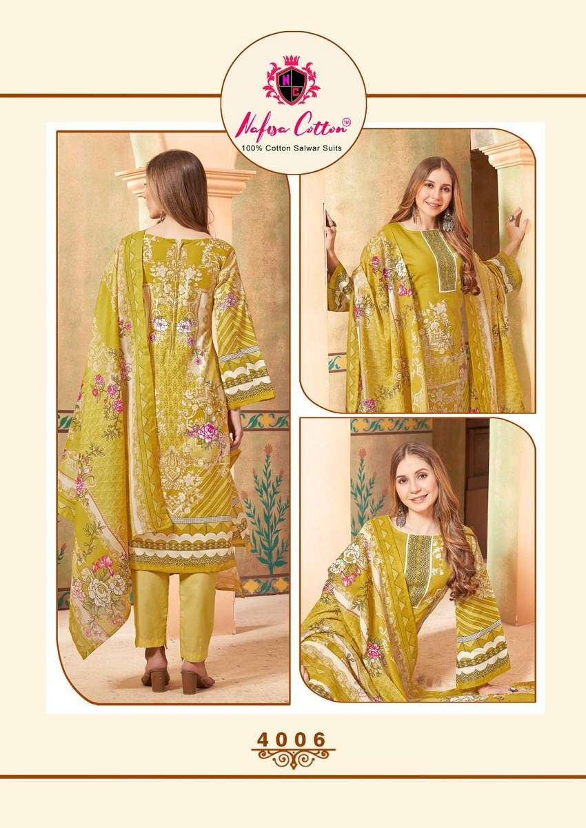 Nafisa Esra Vol 4 Karachi Suits Cotton Dress Material Wholesale catalog