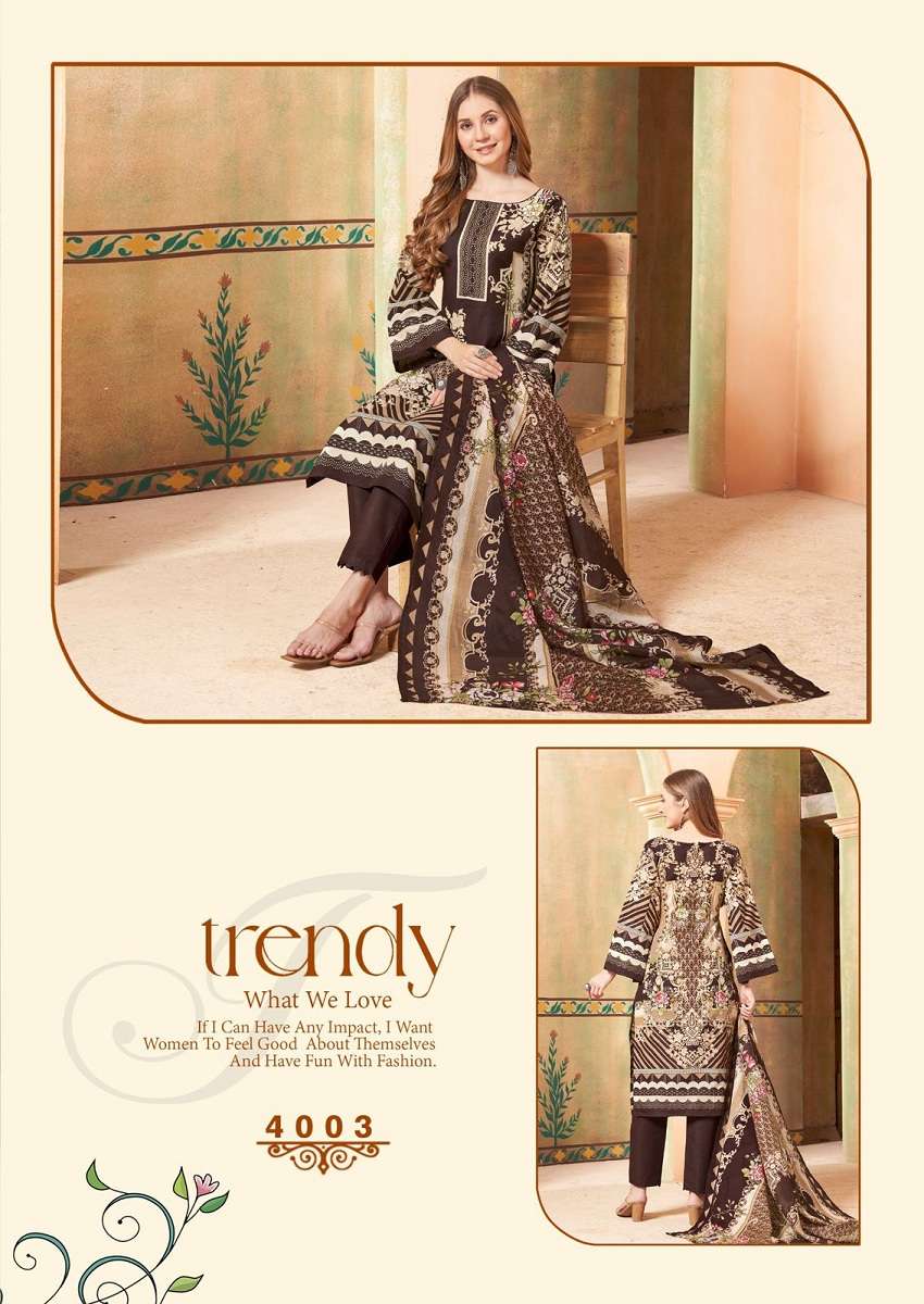 Nafisa Esra Vol 4 Karachi Suits Cotton Dress Material Wholesale catalog