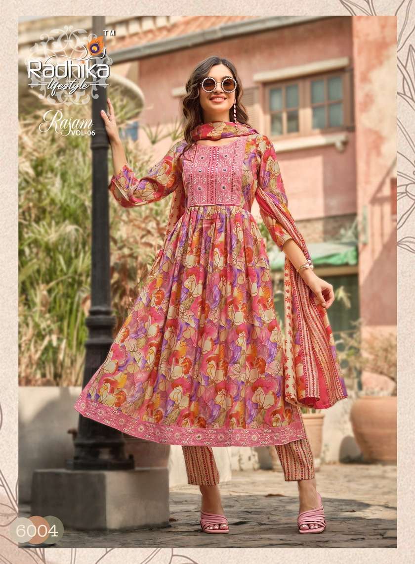 RADHIKA LIFE STYLE RASAM vol -6 Kurti Wholesale catalog