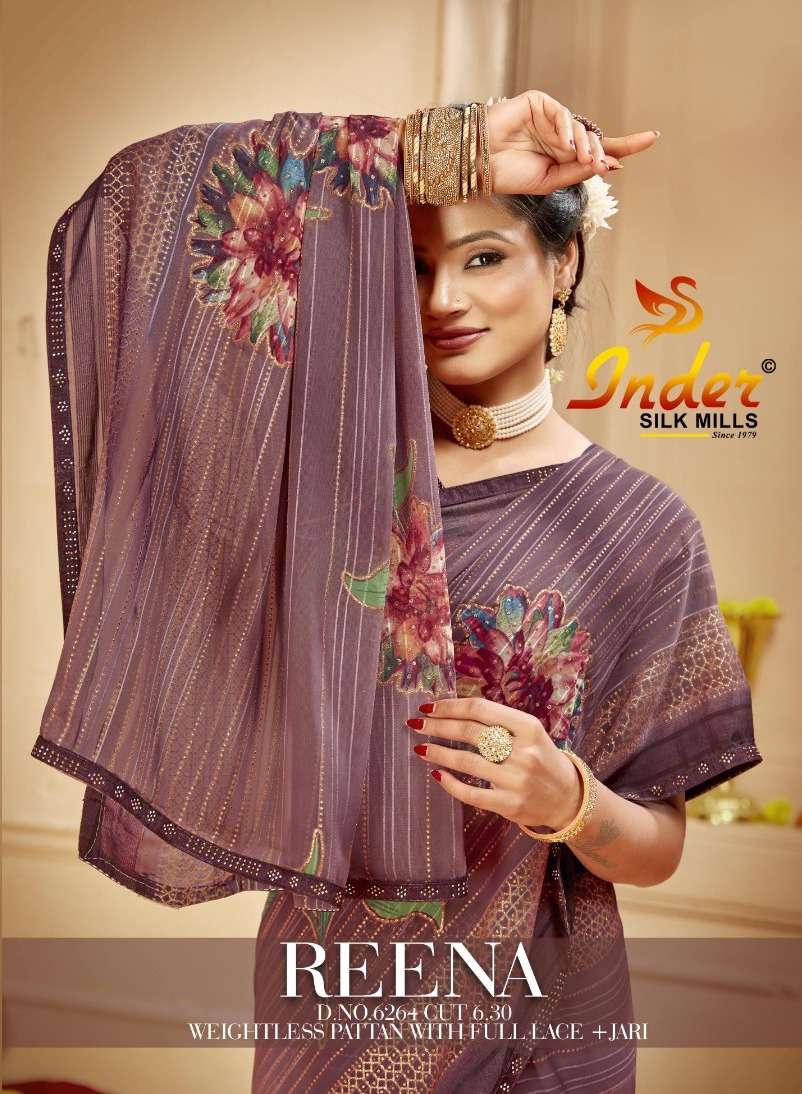 REENA 6264 INDER SILK MILLS Saree Wholesale catalog