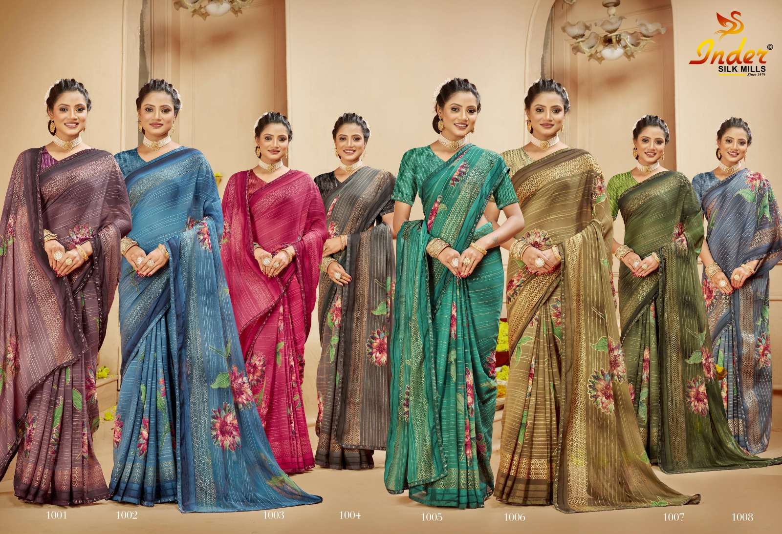 REENA 6264 INDER SILK MILLS Saree Wholesale catalog