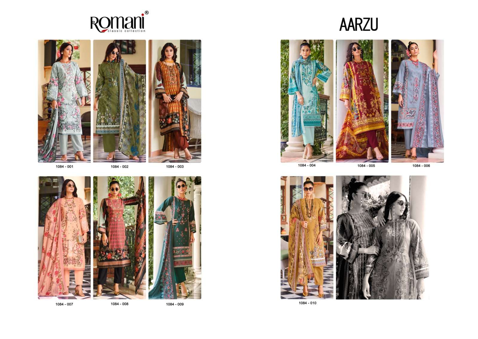 Romani Aarzu Premium Soft Cotton Dress Material Wholesale catalog