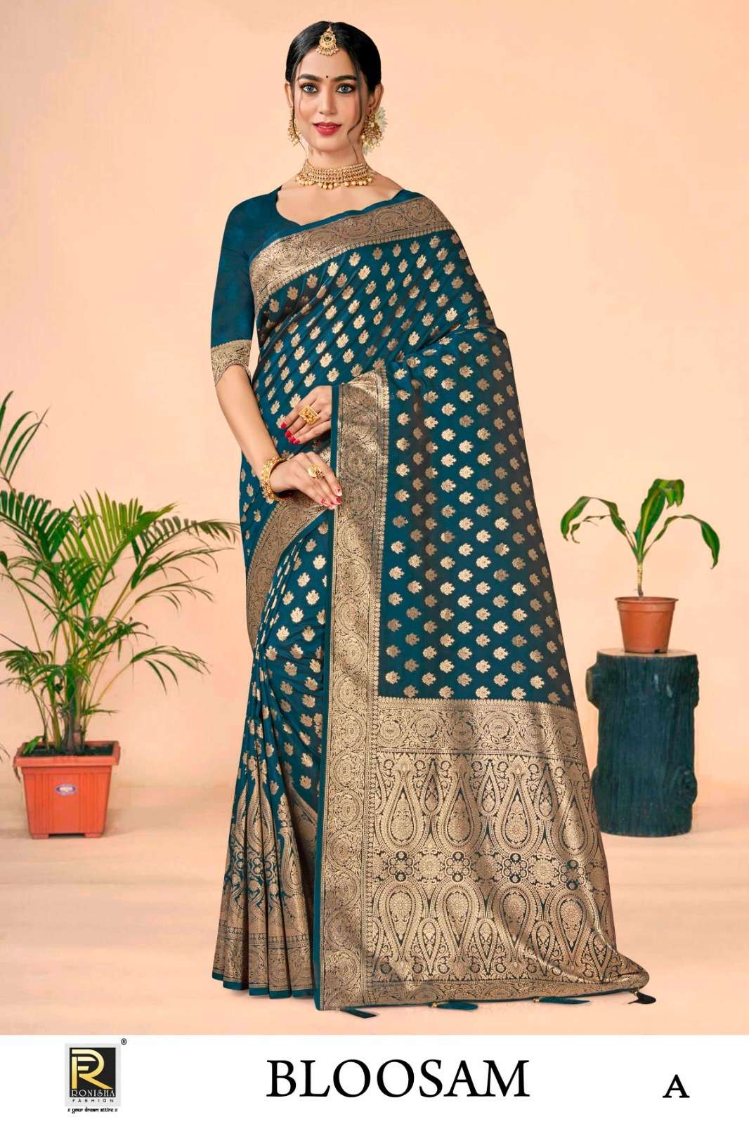 Ronisha Bloosam  Banarasi Silk Saree Wholesale catalog
