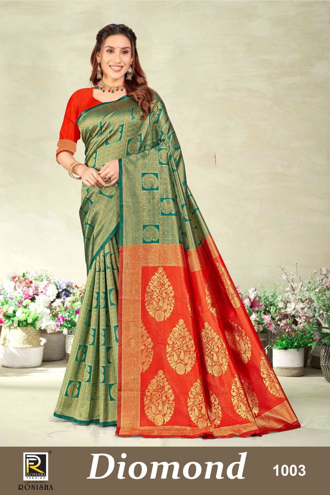 Ronisha Diomond Banarasi Silk Saree Wholesale catalog