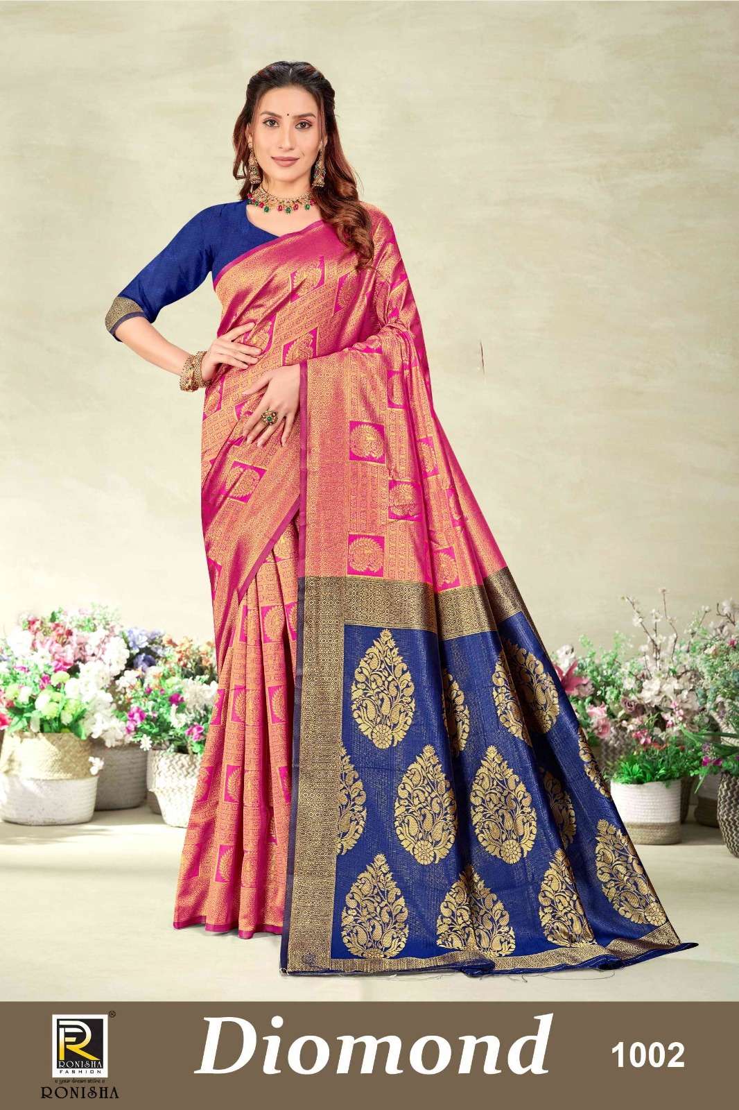 Ronisha Diomond Banarasi Silk Saree Wholesale catalog