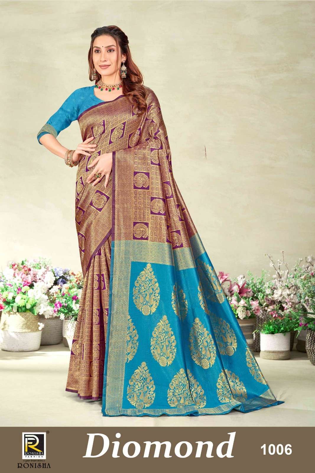 Ronisha Diomond Banarasi Silk Saree Wholesale catalog