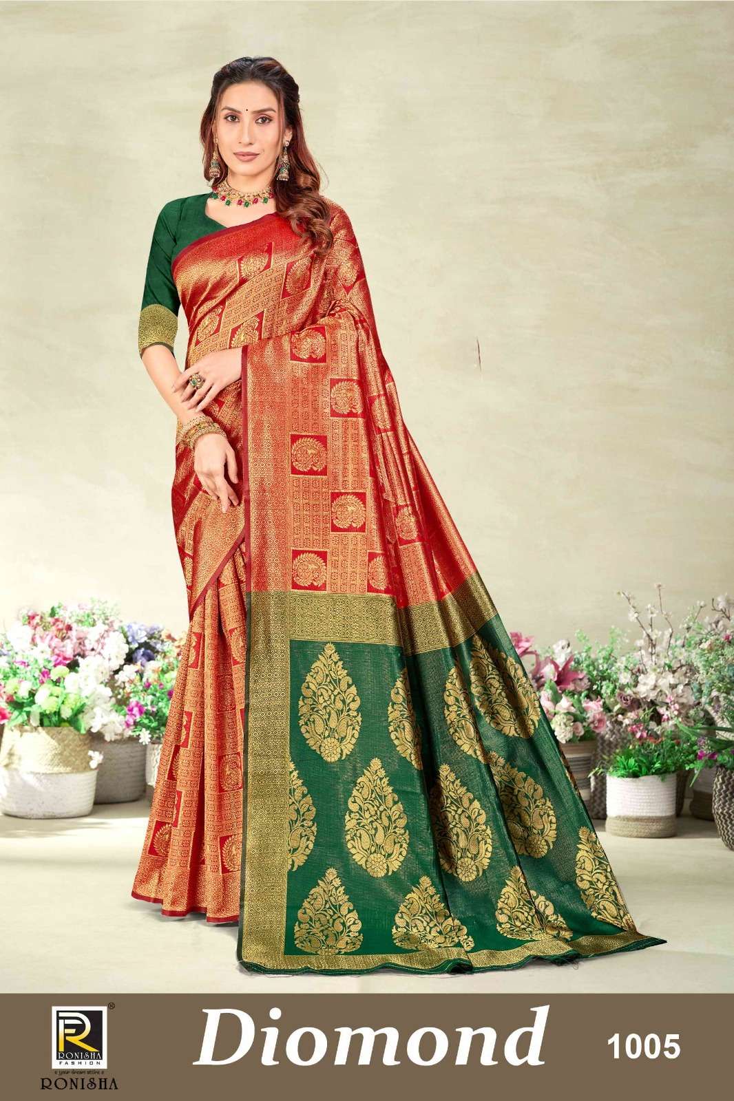 Ronisha Diomond Banarasi Silk Saree Wholesale catalog