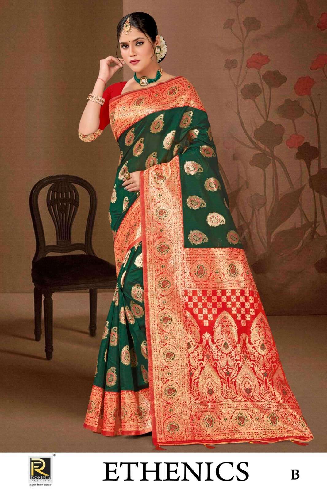 Ronisha Ethenics Banarasi Silk Saree Wholesale catalog