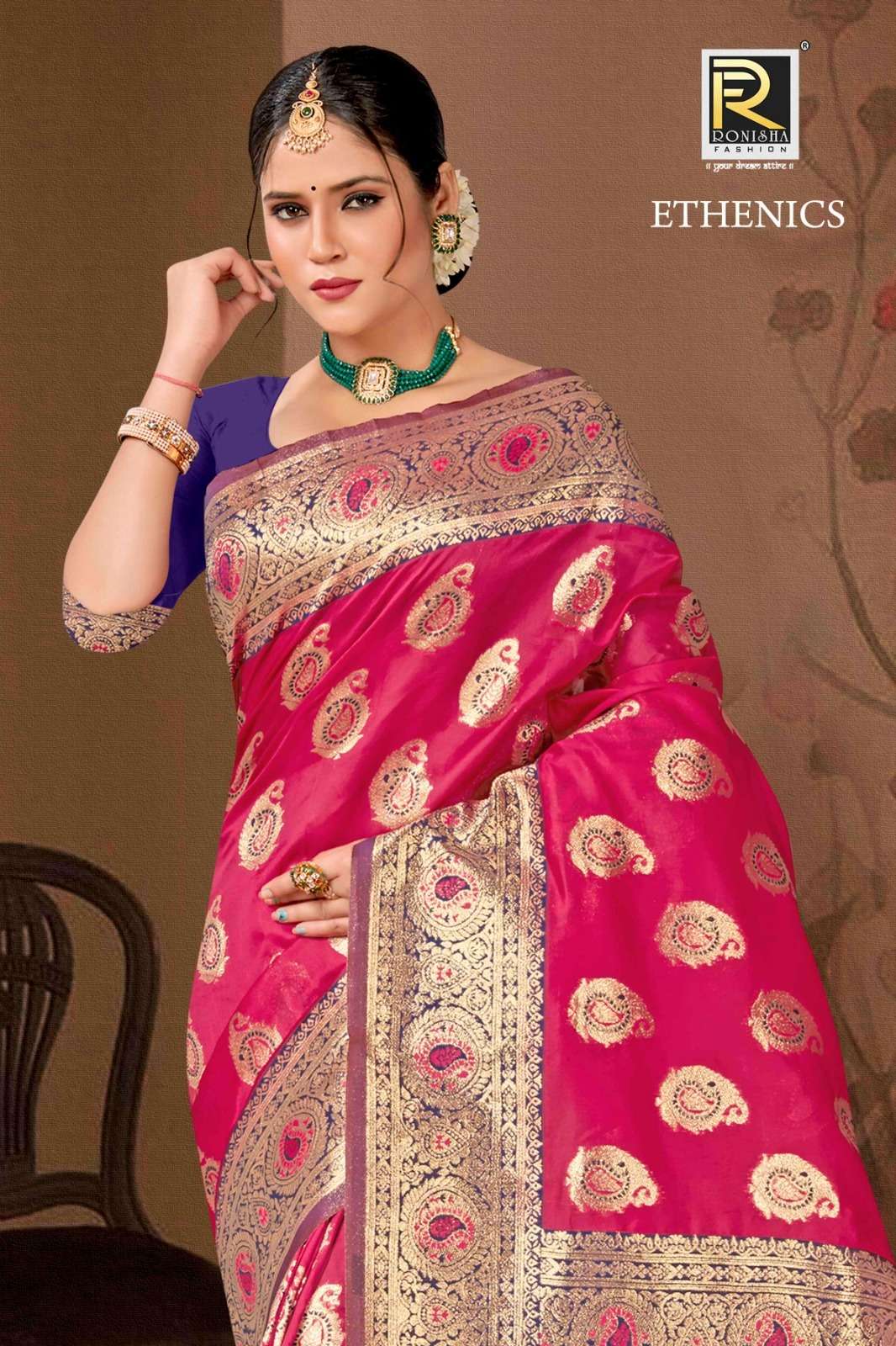 Ronisha Ethenics Banarasi Silk Saree Wholesale catalog