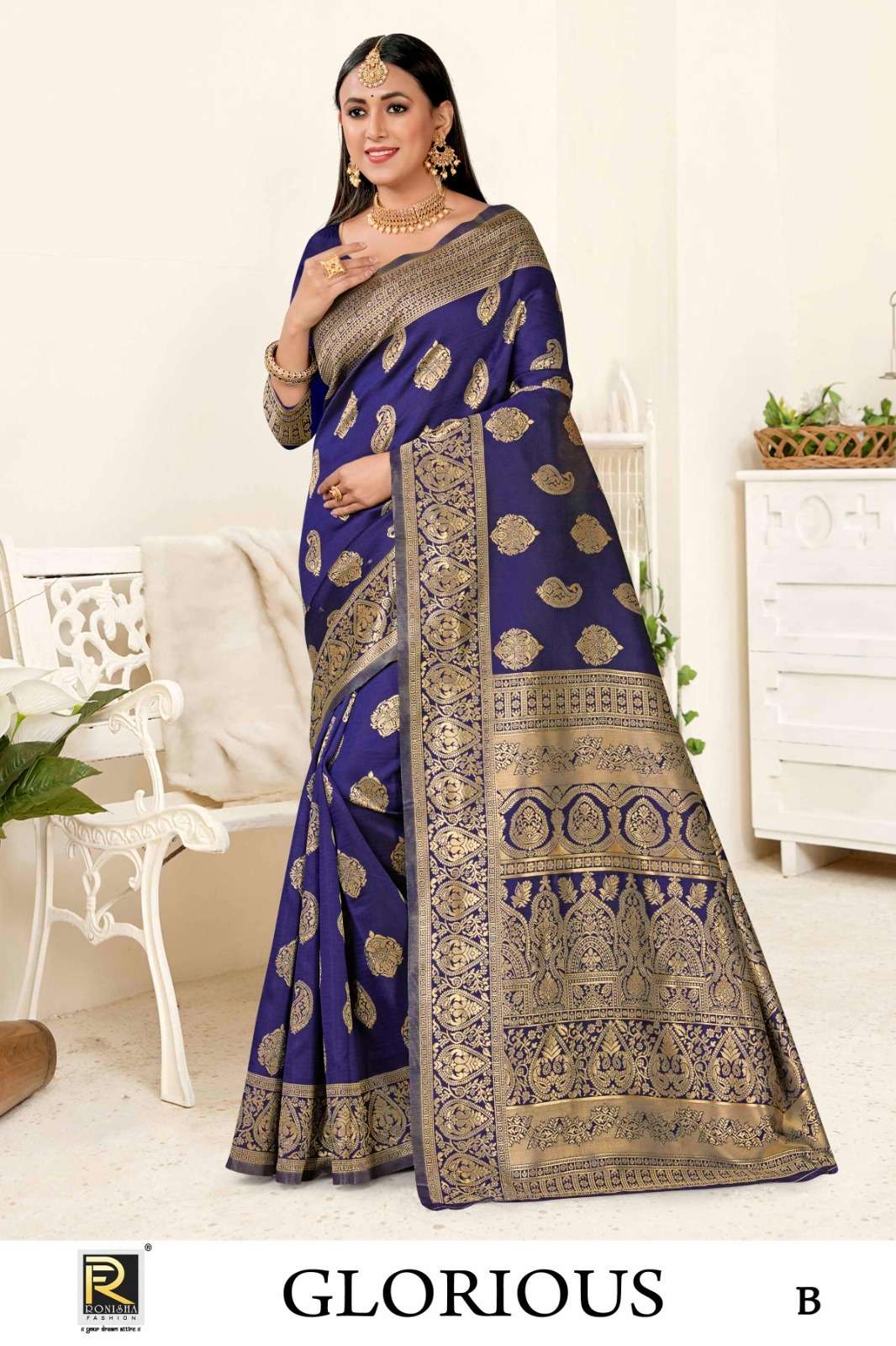 Ronisha Glorious Banarasi Silk Saree Wholesale catalog