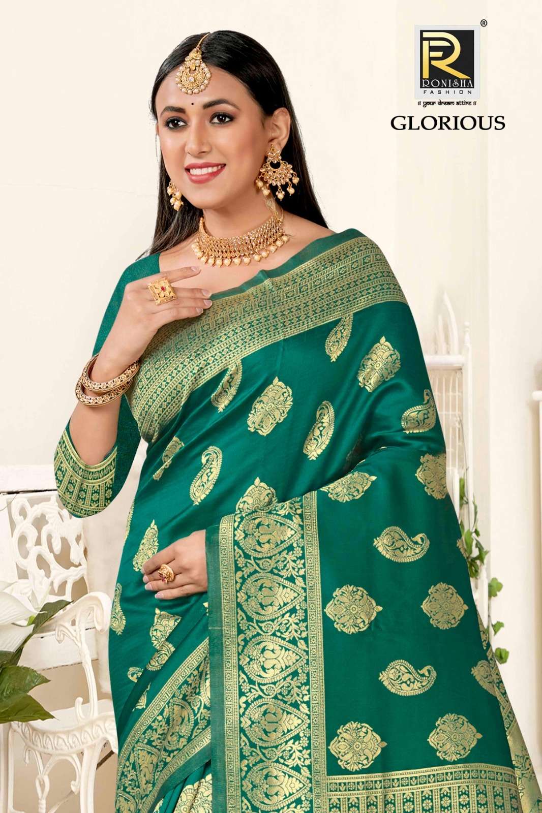 Ronisha Glorious Banarasi Silk Saree Wholesale catalog