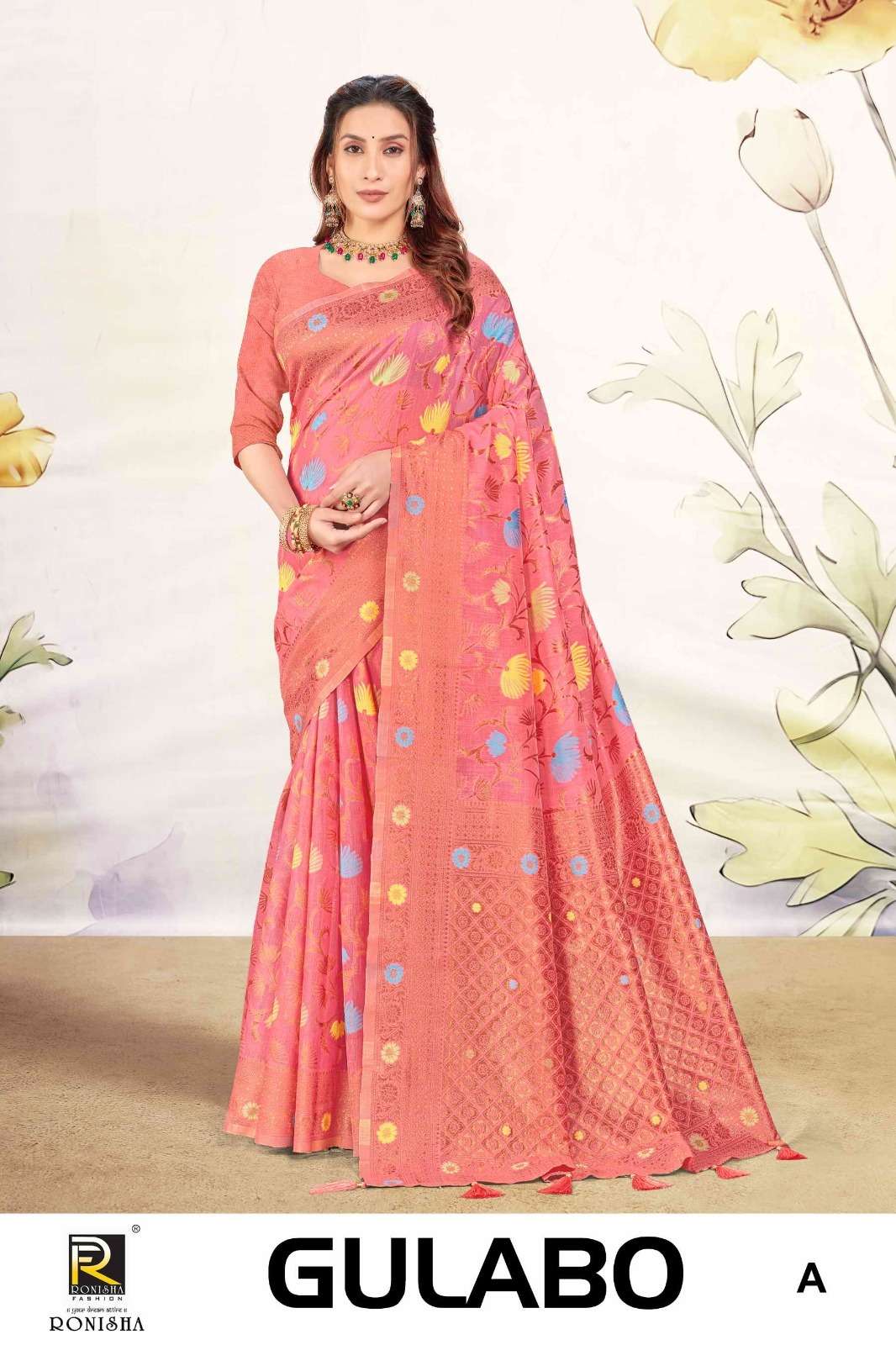 Ronisha Gulabo Banarasi Silk Saree Wholesale catalog