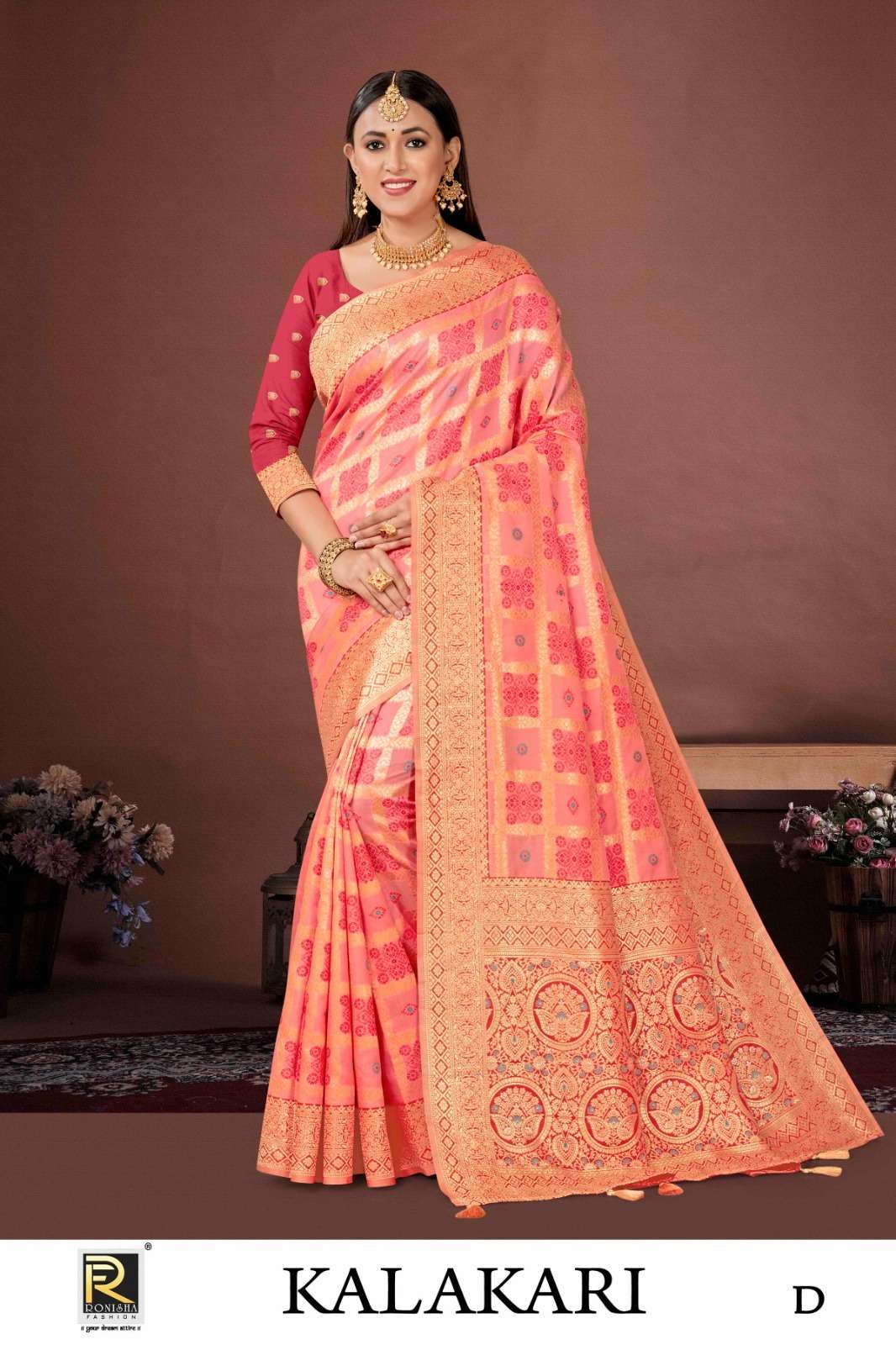 Ronisha Kalakari Banarasi Silk Saree Wholesale catalog