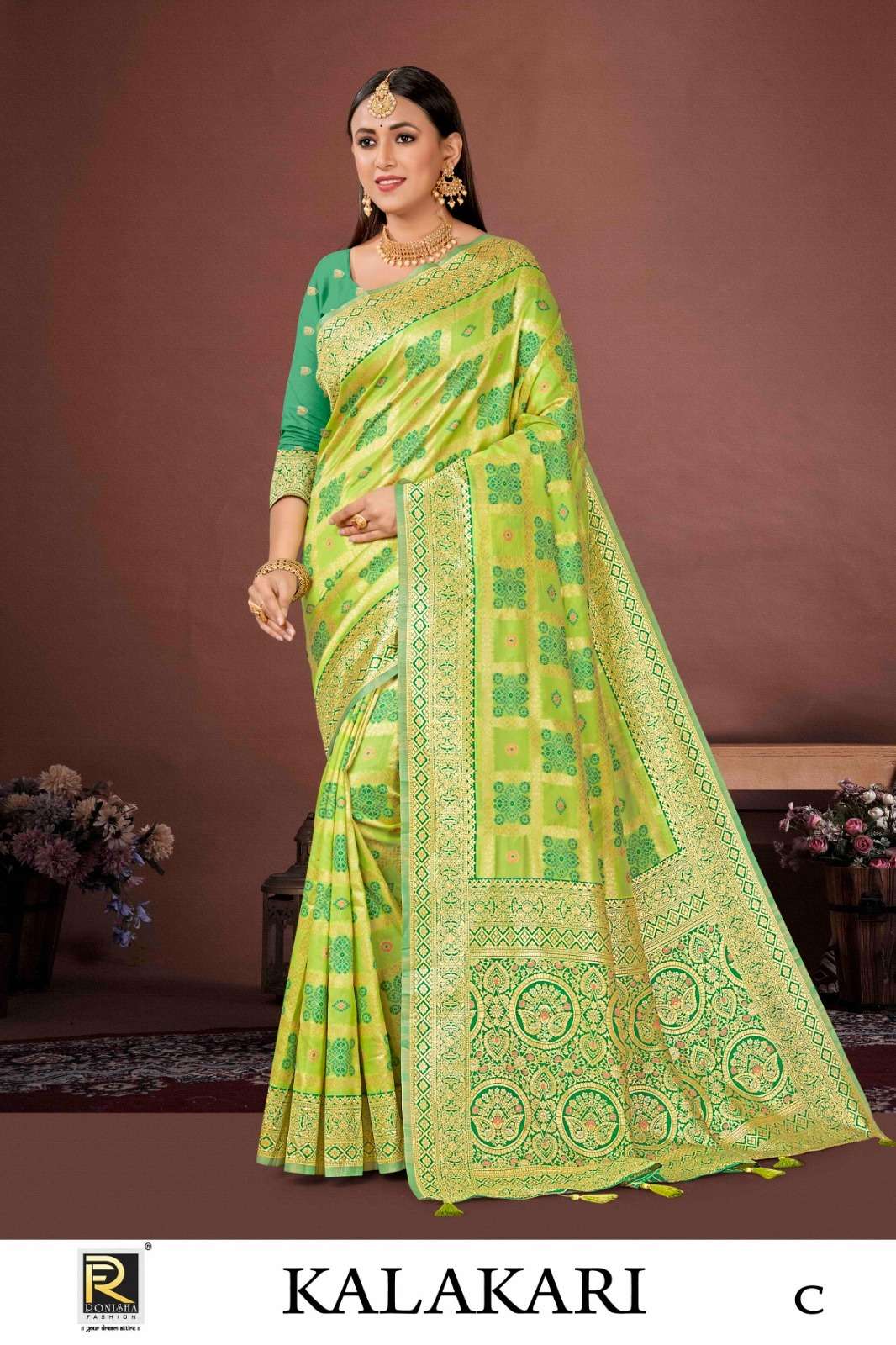 Ronisha Kalakari Banarasi Silk Saree Wholesale catalog