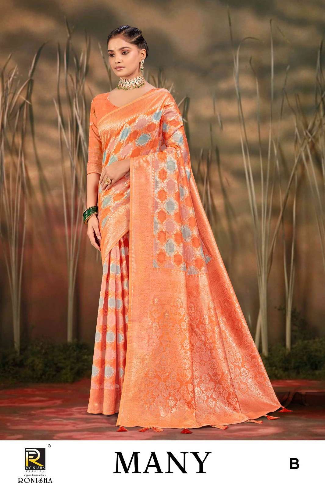 Ronisha Many  Banarasi Silk Saree Wholesale catalog