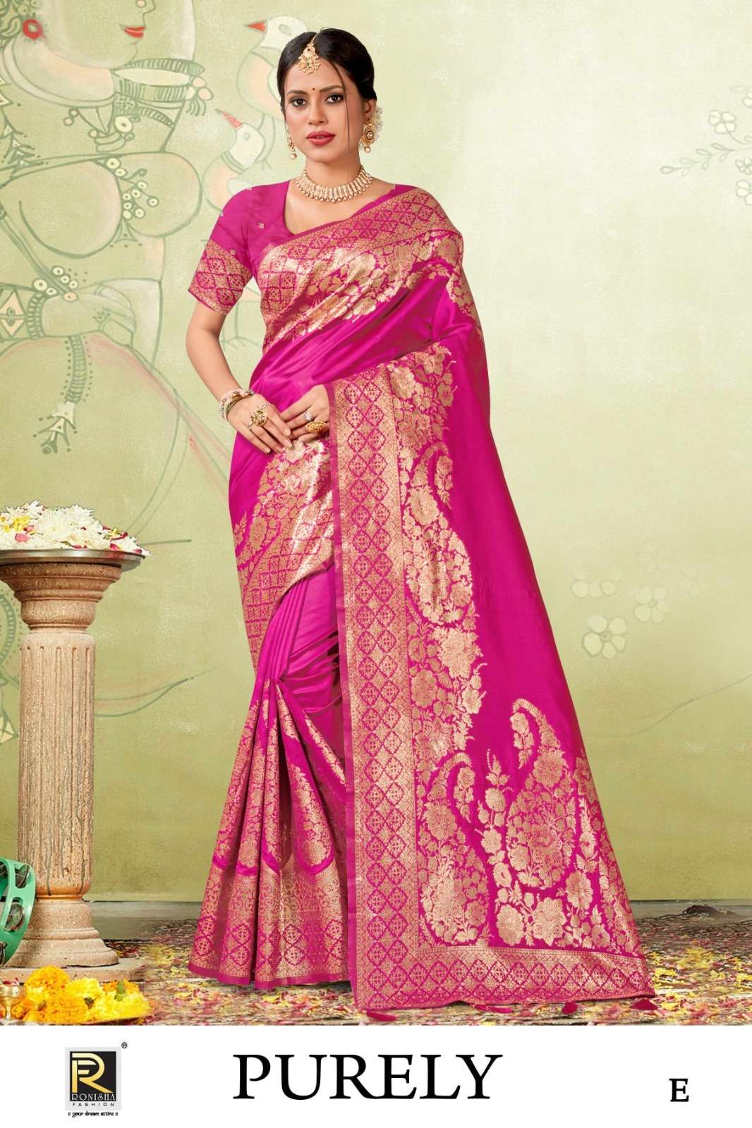 Ronisha Purely  Banarasi Silk Saree Wholesale catalog