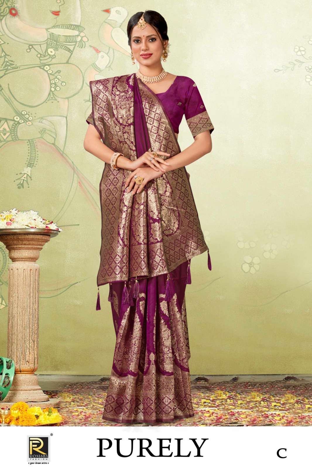 Ronisha Purely  Banarasi Silk Saree Wholesale catalog