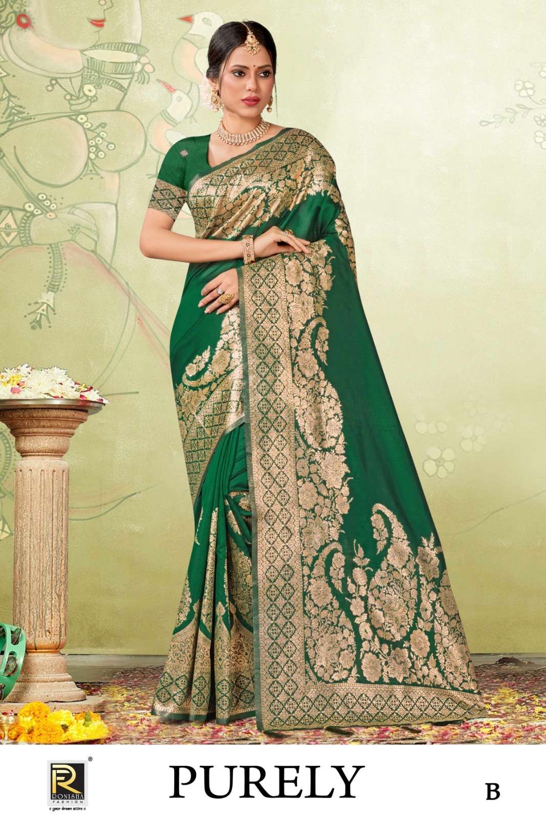 Ronisha Purely  Banarasi Silk Saree Wholesale catalog