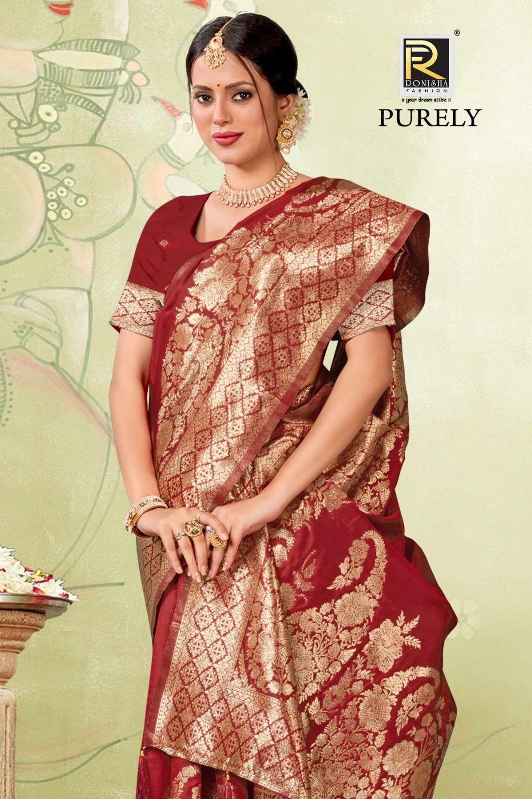 Ronisha Purely  Banarasi Silk Saree Wholesale catalog