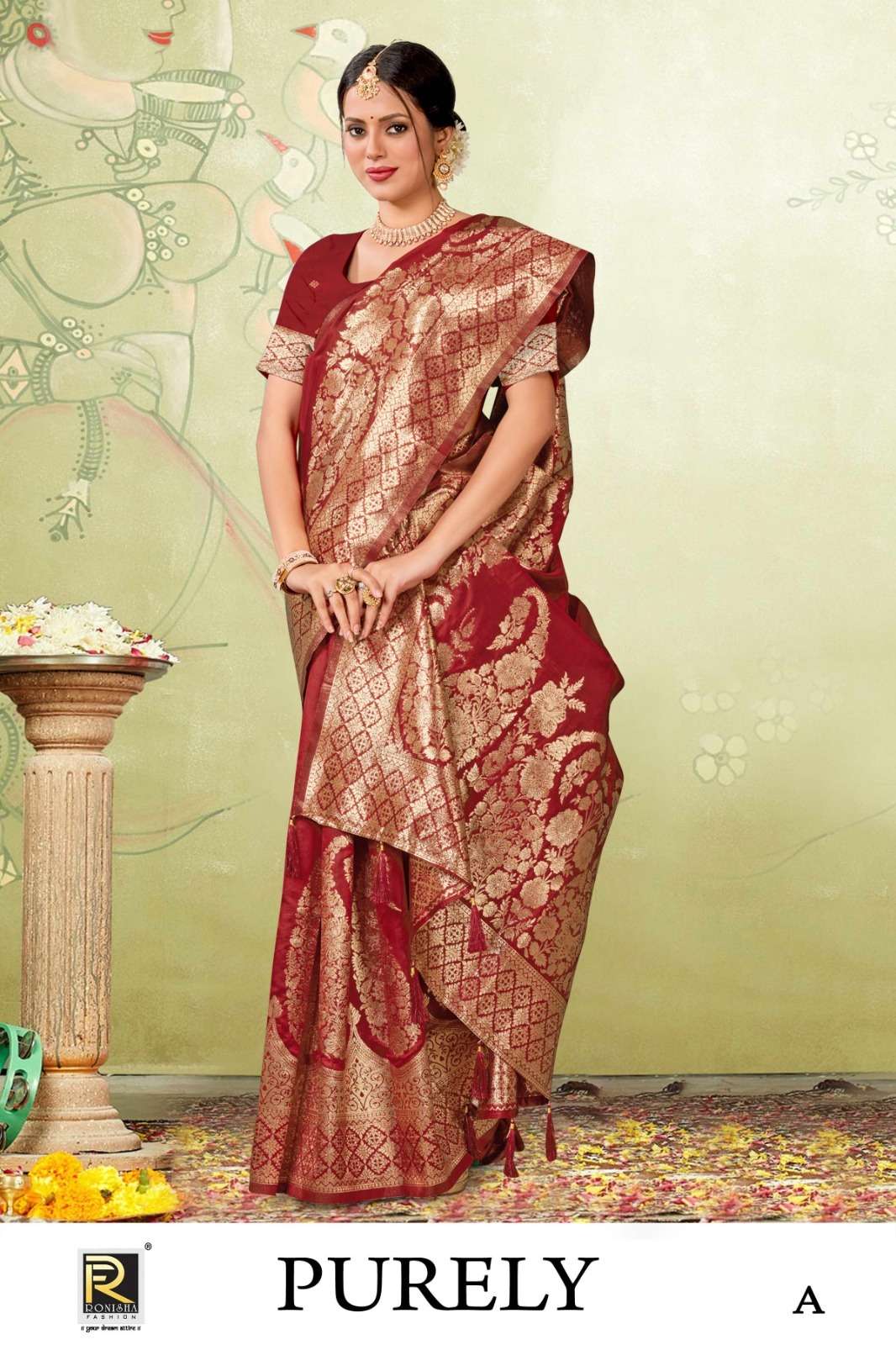 Ronisha Purely  Banarasi Silk Saree Wholesale catalog