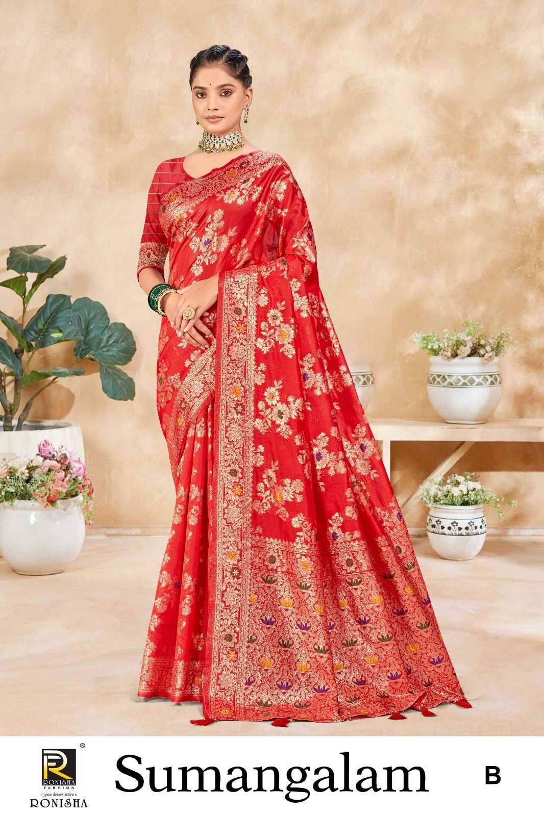 Ronisha Sumangalam Banarasi Silk Saree Wholesale catalog