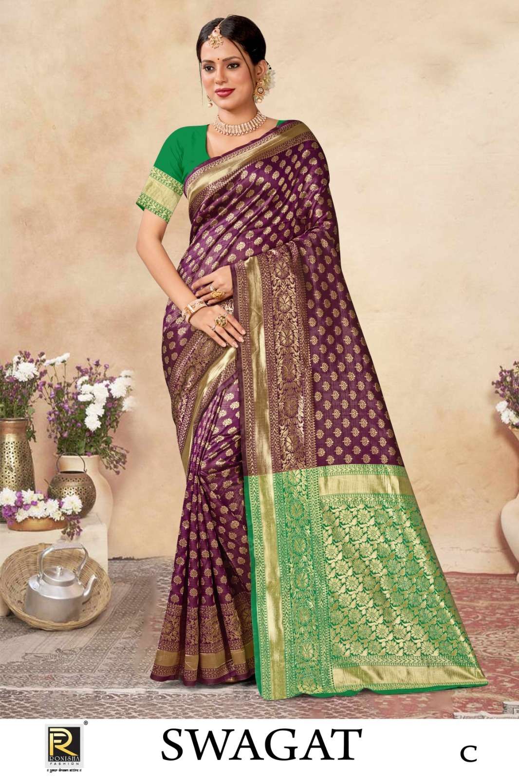 Ronisha Swagat Banarasi Silk Saree Wholesale catalog