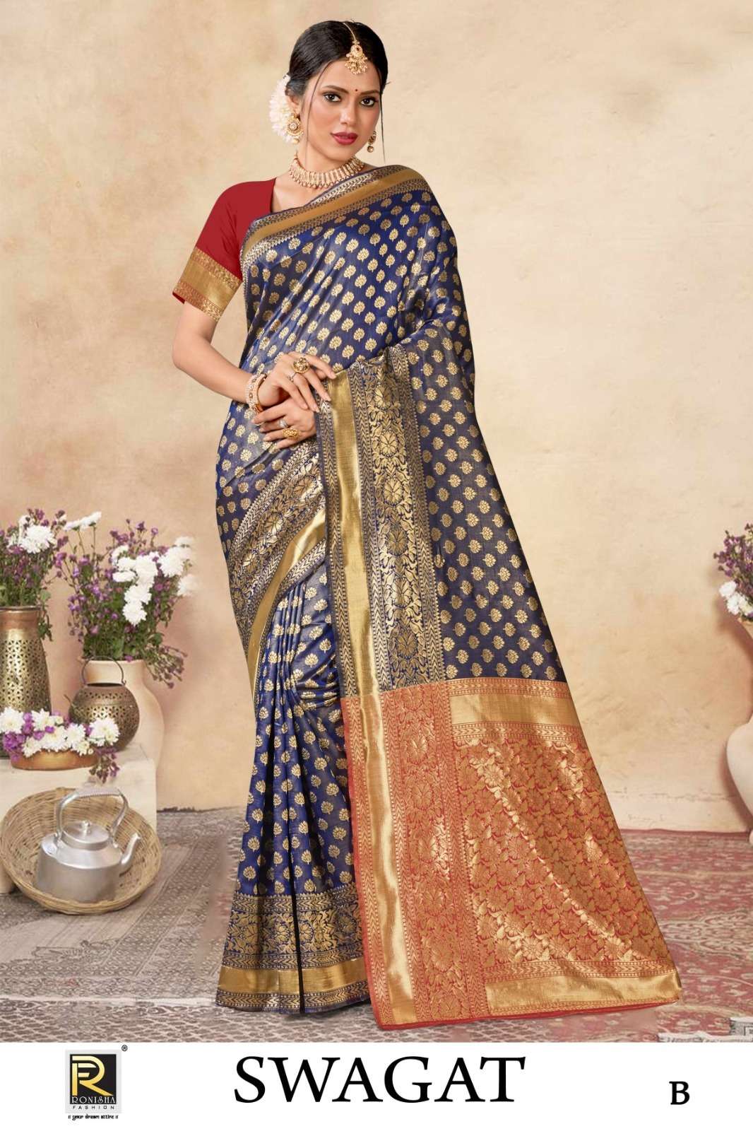 Ronisha Swagat Banarasi Silk Saree Wholesale catalog