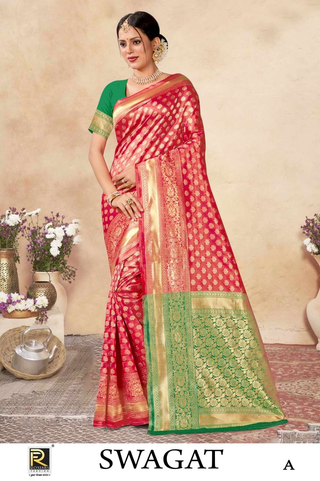 Ronisha Swagat Banarasi Silk Saree Wholesale catalog