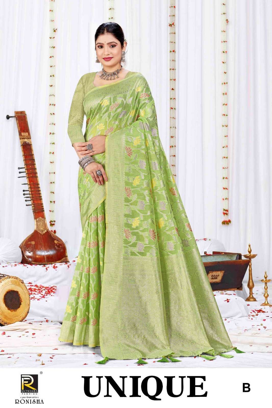 Ronisha Unique  Banarasi Silk Saree Wholesale catalog