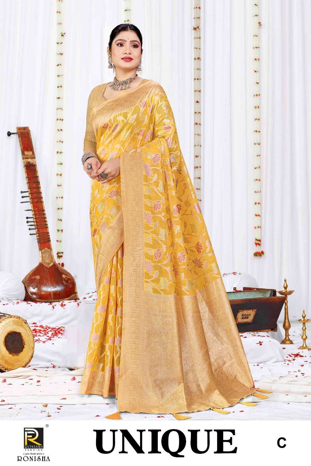 Ronisha Unique  Banarasi Silk Saree Wholesale catalog