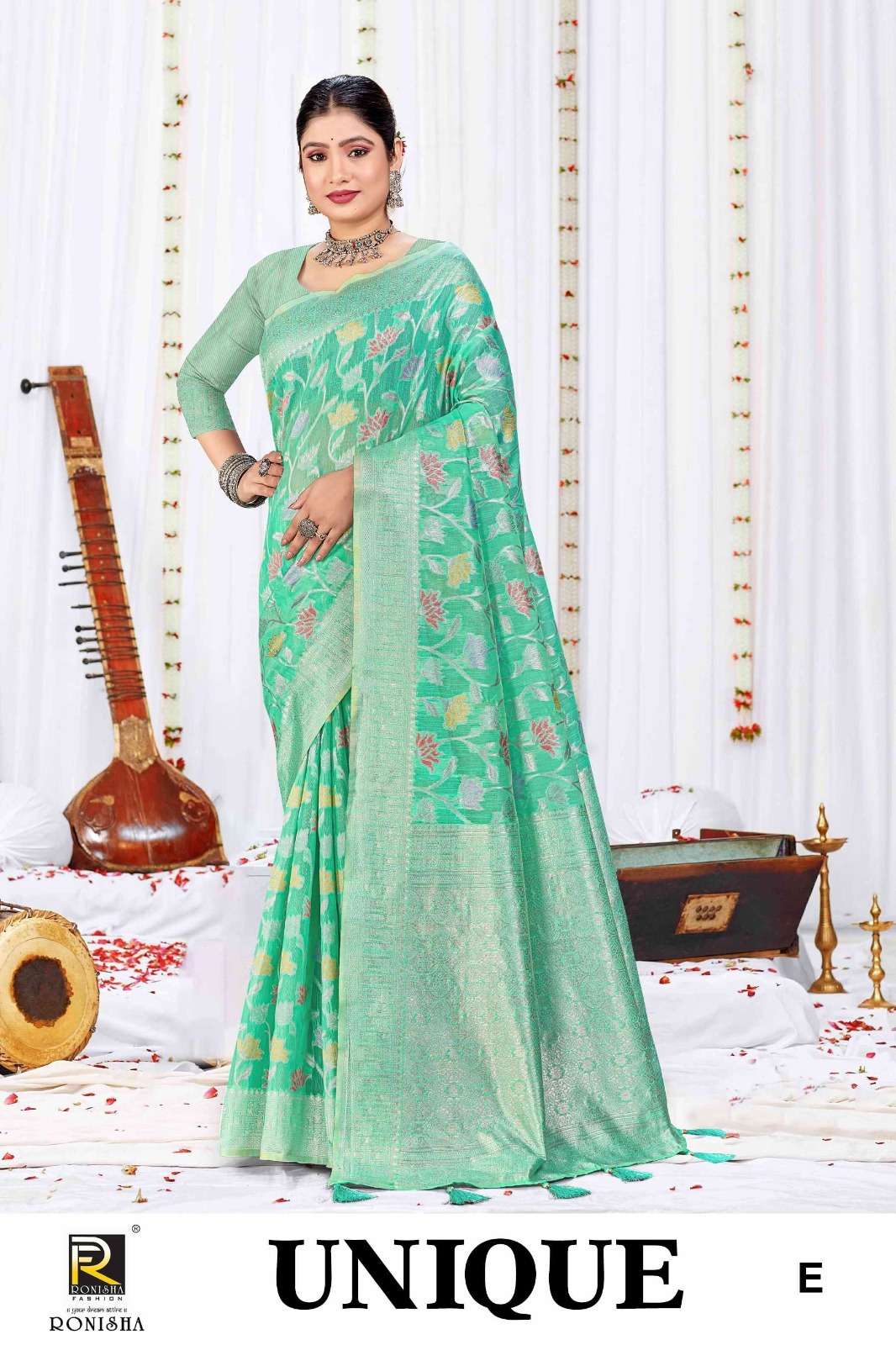 Ronisha Unique  Banarasi Silk Saree Wholesale catalog