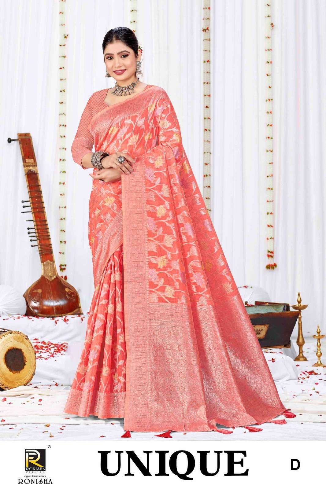 Ronisha Unique  Banarasi Silk Saree Wholesale catalog