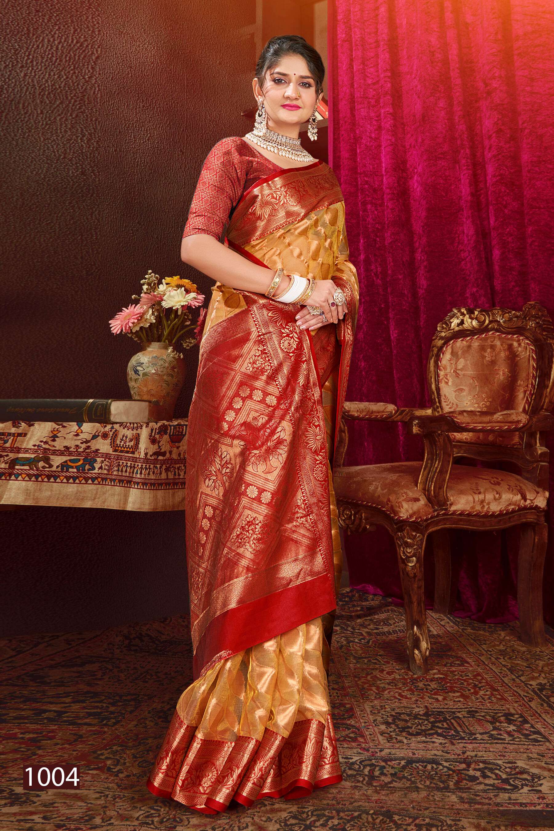 Saroj Aashika vol.3 Organza silk with rich pallu Saree Wholesale catalog    